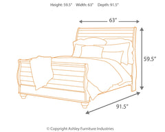 Willowton Queen Sleigh Bed