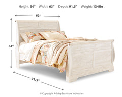 Willowton Queen Sleigh Bed