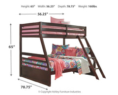 Halanton Twin over Full Bunk Bed with Mattresses