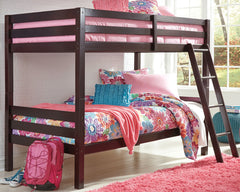 Halanton Twin over Twin Bunk Bed with 2 Twin Mattresses