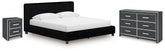 Zuraleus King Upholstered Bed, Dresser and Nightstand