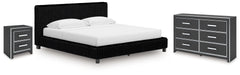 Zuraleus King Upholstered Bed, Dresser and Nightstand