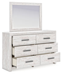 Cayboni King Panel Bed, Dresser, Mirror, Chest and 2 Nightstands