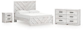 Cayboni Queen Panel Bed, Dresser and Nightstand