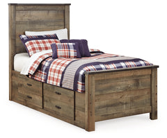 Trinell Twin Panel Bed with 2 Storage Drawers