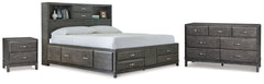 Caitbrook Queen Storage Bed, Dresser and Nightstand