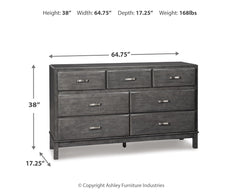 Caitbrook Queen Storage Bed, Dresser and 2 Nightstands