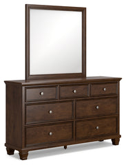 Danabrin Queen Panel Bed, Dresser and Mirror