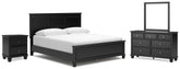 Lanolee King Panel Bed, Dresser, Mirror and Nightstand