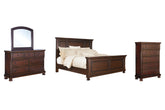 Porter King Panel Bed, Dresser, Mirror and Chest