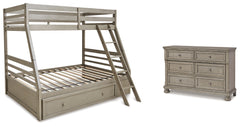 Lettner Twin over Full Bunk Bed and Dresser