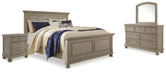 Lettner King Panel Bed, Dresser, Mirror and 2 Nightstands