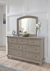Lettner King Panel Bed, Dresser, Mirror, Chest and 2 Nightstands