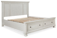 Robbinsdale King Panel Storage Bed, Dresser and Mirror