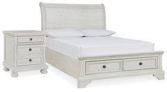 Robbinsdale Full Storage Bed and Nightstand