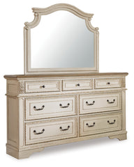 Realyn King Sleigh Bed, Dresser Mirror and Nightstand