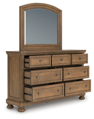 Feddinger King Panel Storage Bed, Dresser, Mirror, Chest and Nightstand