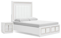Chalanna Queen Panel Storage Bed and Nightstand