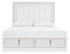 Chalanna Queen Upholstered Storage Bed, Dresser and Mirror