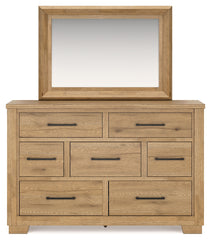 Galliden King Panel Bed, Dresser and Mirror