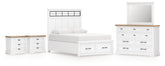 Ashbryn Queen Panel Storage Bed, Dresser, Mirror and 2 Nightstands