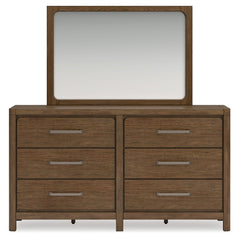 Cabalynn King Upholstered Bed, Dresser, Mirror and Nightstand