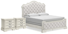 Arlendyne King Panel Bed and 2 Nightstands