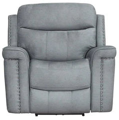 Gray recliner chair on a white background