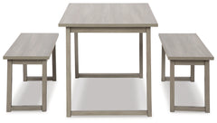Loratti Dining Table and Benches (Set of 3)