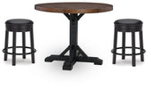 Valebeck Counter Height Dining Table and 2 Barstools