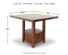 Ralene Counter Height Dining Table and 6 Barstools