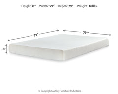 Chime 8 Inch Memory Foam Queen Mattress in a Box