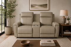 Masher Power Reclining Loveseat with Console and Lumbar