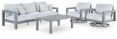 Hurley Park Outdoor Sofa, 2 Lounge Chairs and Coffee Table