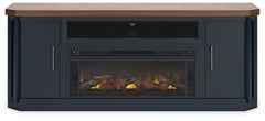 Landocken 83" TV Stand with Electric Fireplace