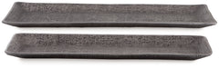Garekton - Tray Set (Set of 2) - Pewter Finish