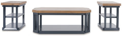 Landocken - Occasional Table Set (Set of 3) - Brown / Blue