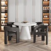 Galio/Amara - 5 Piece Dining Set - White / Charcoal