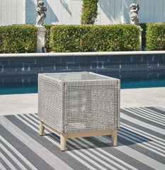 Seton Creek - Square End Table - Gray