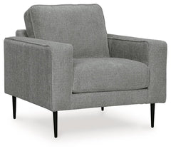Hazela - 2 Pc. - Chair, Ottoman - Charcoal