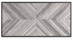 Beachcroft - Rectangular Dining Table With Umbrella Option - Black / Light Gray