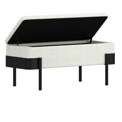 Odell - Storage Bench - Ivory / Black