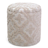 Magnolia - Round Storage Ottoman - Ivory