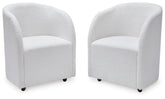 Rowanbeck - Dining Upholstered Arm Chair (Set of 2) - Ivory