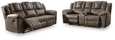 Lowilla - 2 Pc. - Reclining Sofa And Loveseat - Driftwood