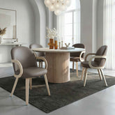 Thalia/Celest - 5 Piece Dining Set - Ivory / Dark Taupe