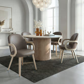 Thalia/Celest - 5 Piece Dining Set - Ivory / Dark Taupe