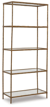 Ryandale - Bookcase - Antique Brass Finish
