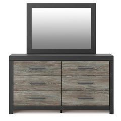 Broachmyn - Dresser And Mirror - Black / Gray - Wood