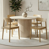 Thalia/Felix - 5 Piece Dining Set - Ivory / Natural